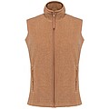 Dámska mikrofleecová vesta Kariban fleece vest women, hnedý melír, veľ. XS