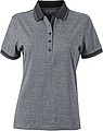 Dámska polokošeľa James Nicholson polo megange women, čierna/šedá, veľ. M