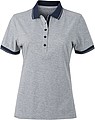 Dámska polokošeľa James Nicholson polo megange women, sivá/námornícka modrá, veľ. XXL
