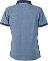 Dámska polokošeľa James Nicholson polo megange women, svetlomodrá/tmavomodrá, veľ. S