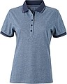 Dámska polokošeľa James Nicholson polo megange women, svetlomodrá/tmavomodrá, veľ. XXL