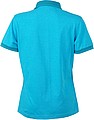Dámska polokošeľa James Nicholson polo megange women, tyrkysová/tmavotyrkysová, veľ. S