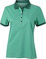 Dámska polokošeľa James Nicholson polo megange women, zelená/tmavozelená, veľ. S