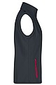 Dámska vesta James & Nicholson Promo softshell, tmavosivá/červená, veľkosť M