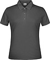 Dámske piqué polo James & Nicholson, antracitová, XL