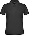 Dámske piqué polo James & Nicholson, čierna, L