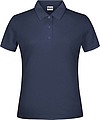 Dámske piqué polo James & Nicholson, námornícka modrá, M