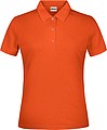 Dámske piqué polo James & Nicholson, oranžová, XL