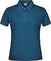 Dámske piqué polo James & Nicholson, petrolová, XS