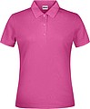 Dámske piqué polo James & Nicholson, ružová, XS