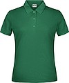 Dámske piqué polo James & Nicholson, stredne zelená, XS