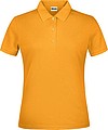 Dámske pique polo James & Nicholson, tmavožltá, XS