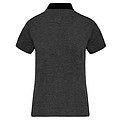 Dámske polotričko KARIBAN TWO-TONE JERSEY POLO SHIRT, tm.šedá/čierna, 2XL
