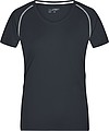 Dámske športové tričko James Nicholson sports T-shirt women, antracitová/čierna, vel. XXL