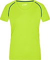 Dámske športové tričko James Nicholson sports T-shirt women, jasne žltá/sv. modrá, veľ. XXL