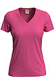 Dámske tričko STEDMAN CLASSIC V-NECK WOMEN jasnoružová XL