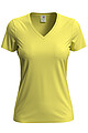 Dámske tričko STEDMAN CLASSIC V-NECK WOMEN svetlo žltá S