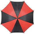 Dáždnik čierno-červený, čierna tyč, priemer 103 cm