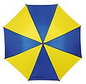 dáždnik modro žltý modrá tyč, priemer 103 cm.