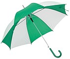 dáždnik zeleno biely zelená tyč, priemer 103 cm.