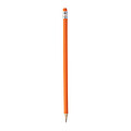 Drevená ceruzka s gumou, ostrá, oranžová