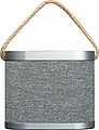 DURUOL Kovový bluetooth reproduktor s bambusovou powerbankou, sivá