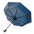 Dvojfarebný mini dáždnik Impact AWARE™ RPET 190T Pongee, tmavomodrá, priemer 97 cm