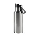 Dvojstenná fľaša na pitie 500ml, strieborná
