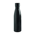 Dvojstenná fľaša na pitie s uzatvárateľným viečkom, 500ml, čierna