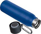 Dvojstenná fľaša s karabínou 600 ml, modrá