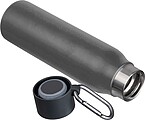 Dvojstenná fľaša s karabínou 600ml, antracitová