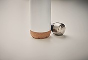 Dvojstenná fľaša s korkovým dnom, objem 500 ml, biela