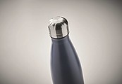Dvojstenná fľaša s korkovým dnom, objem 500 ml, tmavomodrá