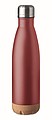 Dvojstenná fľaša s korkovým dnom, objem 500 ml, vínová