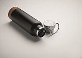 Dvojstenná vákuovo izolovaná fľaša 500 ml, čierna