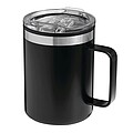 Dvojstenný cestovný termohrnček 400 ml, čierny