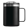 Dvojstenný cestovný termohrnček 400 ml, čierny