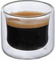 Dvojstenný sklenený šálka na espresso, 50ml