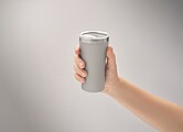 Dvojstenný termohrnček 160 ml, sivá