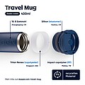Dvojstenný termohrnček Dopper 400 ml, tmavomodrá