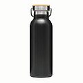 Dvojvrstvová nerezová fľaša na pitie, 500ml, čierna