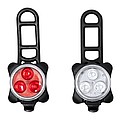 EKIMO Sada dobíjacích LED svetiel na bicykel, čierna