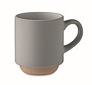 FIKRET Keramický stohovateľný hrnček o objeme 170 ml, sivá