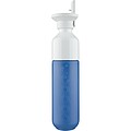 Fľaša DOPPER, 450 ml s viečkom a slamkou, svetlo kráľovská modrá