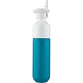 Fľaša DOPPER, 450 ml s viečkom a slamkou, tyrkysová