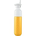 Fľaša DOPPER, 450 ml s viečkom a slamkou, žltá