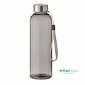 Fľaša na pitie 500 ml, materiál Tritan Renew, transparentná sivá