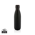 Fľaša na pitie, 500ml, recyklovaná nerezová oceľ, čierna