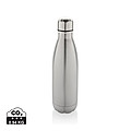 Fľaša na pitie, 500ml, recyklovaná nerezová oceľ, strieborná