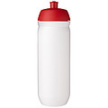 Fľaša na pitie 750ml, telo je biele z pružného plastu, viečko je červené